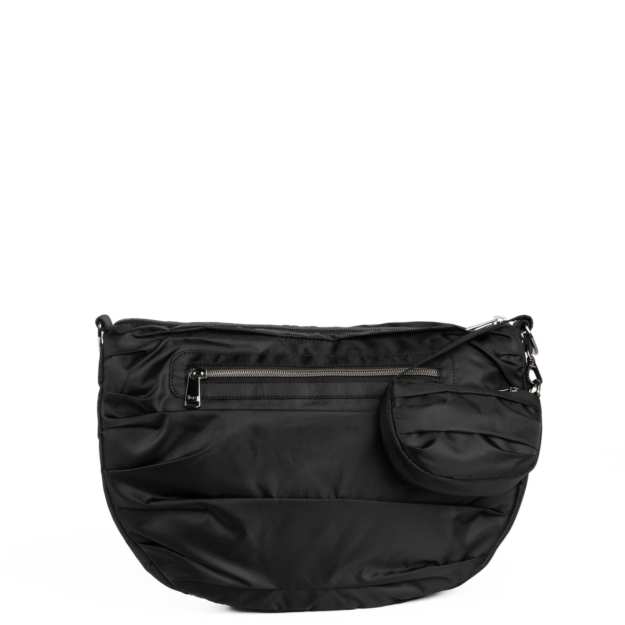 Scuffle Pleated Crossbody Bag with Disco Pouch - BLACK - Scuffle_Black_04